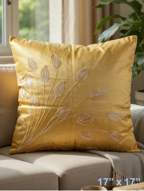 LEAF DESIGN CUSHION COVER & FILLER